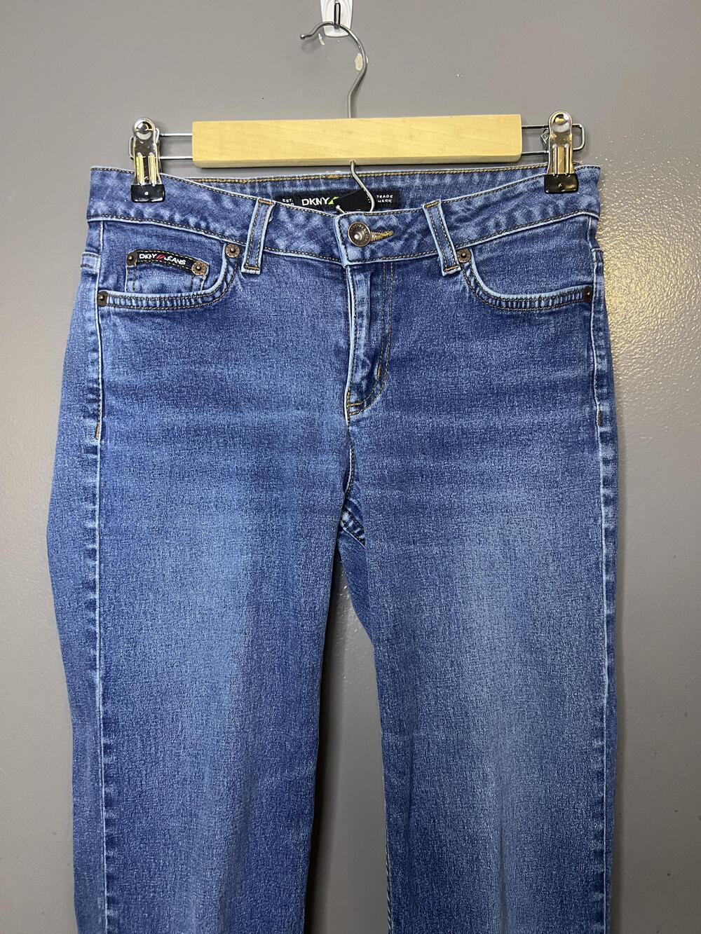 DKNY Jeans Bootcut Jeans Womens 2 Medium Wash Blue Stretch Denim Regular Fit
